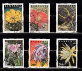 A12 S1 4 - Timbre foart vechi - Tanzania - flori exotice