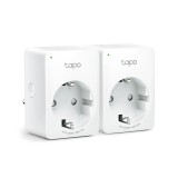 PRIZA inteligenta TP-LINK, Schuko x 1, conectare prin Schuko (T), 10 A, programare prin smartphone, Bluetooth, WiFi, alb &quot;Tapo P100(2-pack)&quot; (timbru v