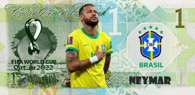 BRAZILIA FIFA World Cup Qatar 2022 -lot 7 reproducere banknote foto