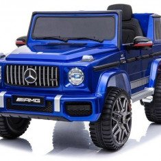 Masinuta electrica cu scaun de piele Mercedes Benz G63 AMG Paint Blue