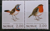Norvegia 1982 păsări, fauna , serie 2v. nestampilata, Nestampilat