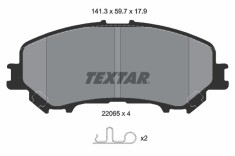 TEXTAR 2206501 set placute frana,frana disc foto