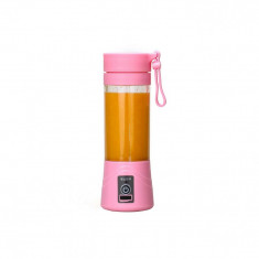 Blender, juicer, portabil, 380 ml, cu incarcare usb, roz, Gonga foto