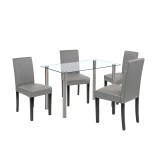 Set de masă Karin 4 1 alb-gri
