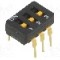 Intrerupator DIP, 2 pozitii, montare THT, 3 sectiuni, OMRON OCB - A6D-3100