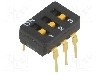 Intrerupator DIP, 2 pozitii, montare THT, 3 sectiuni, OMRON OCB - A6D-3100