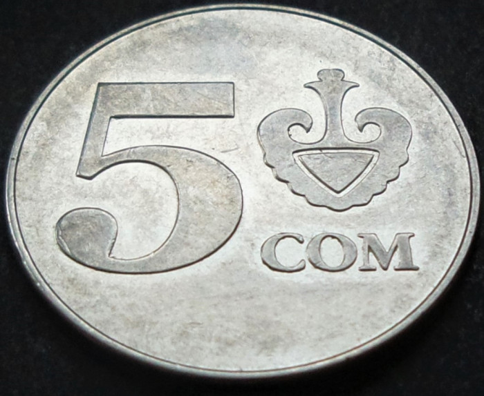 Moneda 5 SOM - REPUBLICA KYRGYZSTAN, anul 2008 *cod 1326 C