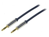 Cablu Jack 3,5mm 3pin aurit 3m din ambele părţi, Logilink