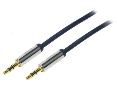 Cablu Jack 3,5mm 3pin aurit, 5m, mufă din ambele părţi foto