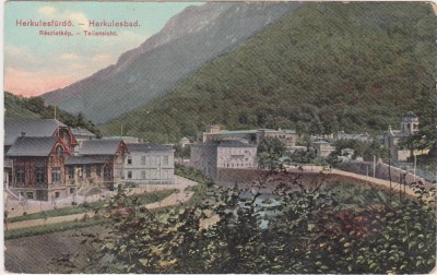 CP Baile Herculane Herkulesfurdo Herkulesbad vedere partiala ND(1914) foto