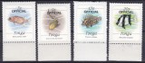 DB1 Fauna Marina Pesti Tonga Autoadezive 4 valori colt coala MNH, Nestampilat