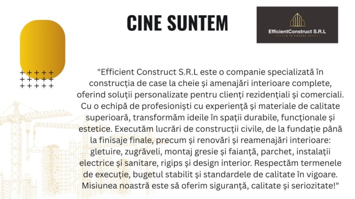 EfficientConstruct S.R.L. &ndash; Amenajări interioare eficiente, cu stil
