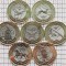 set 7 monede Kazakhstan 100 tenge 2020 UNC