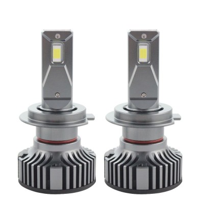 Set 2 LED-uri Auto Techstar&amp;reg; K9, H7, 50w, 6000 Lumeni, 6500K, AUTO, 12-24 Volti, CSP, Canbus, Miez Cupru, Radiator Aluminiu foto