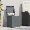 VidaXL Cutie de depozitare pentru grădină, gri, 90 L, PP ratan 364059