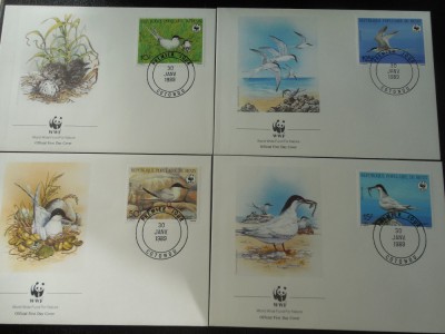 Benin-Fauna,pasari-set complet FDC foto