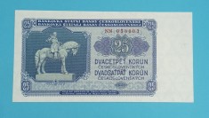 Cehoslovacia 25 Korun 1953 &amp;quot;Zizka&amp;quot; aUNC seria NN 058003 foto