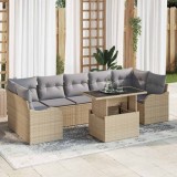 VidaXL Set de canapele pentru grădină 8 pcs Bej 100 x 55 x 73 cm