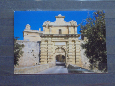 MALTA - MDINA ( MEDINA) - POARTA VECHE A ORASULUI CONSTRUITA IN 1724 DE MARELE foto