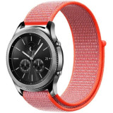 Cumpara ieftin Curea ceas Smartwatch Garmin Fenix 7 / 6 / 5 Plus / 5, 22 mm iUni Soft Nylon Sport, Electric Orange