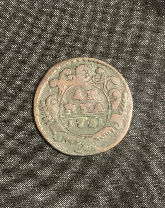 Moneda 1 denga 1731 Rusia