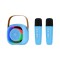 Sistem karaoke portabil cu boxa mini si 2 microfoane wireless PAPLIX - 5 tipuri de lumini RGB, 4 Efe