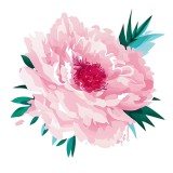 Cumpara ieftin Sticker decorativ Floare, Roz, 62 cm, 7738ST, Oem
