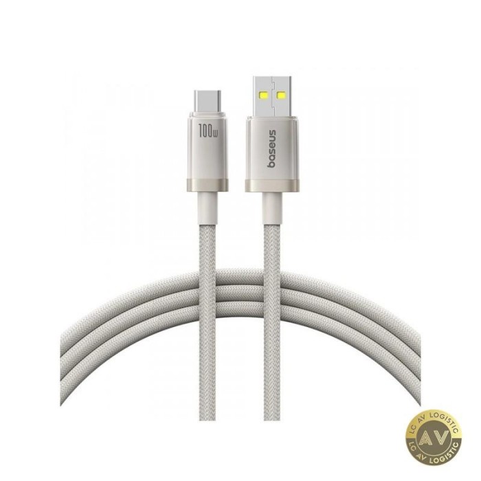 Cablu Date si Incarcare USB-A - USB-C Baseus Titanium 100W 1m Argintiu P10378102G21-00