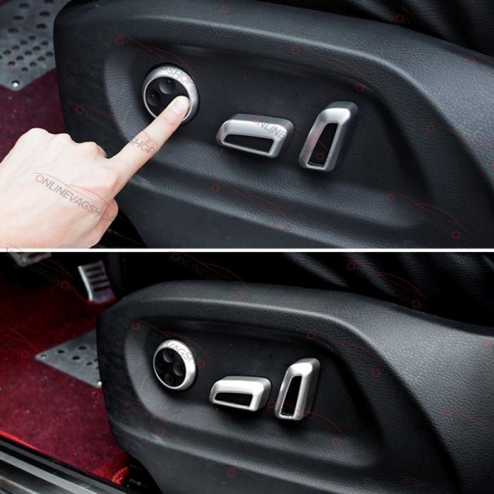 Set butoane reglaj scaun cromate pentru VW sau AUDI