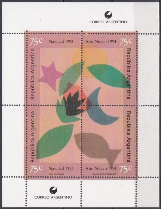 ARGENTINA 1993 SARBATORI ANUL NOU SI CRACIUN