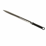 Cumpara ieftin Sabie Vanatoare IdeallStore&reg;, 68.5cm, Maner Textil, Teaca Inclusa, Otel Argintiu, Cutit Drumetie