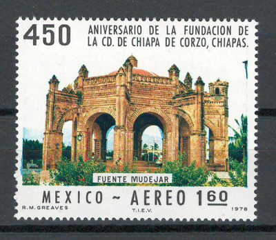 Mexic 1978 MNH - 450 de ani Chiapa de Corzo, Chiapas, nestampilat foto