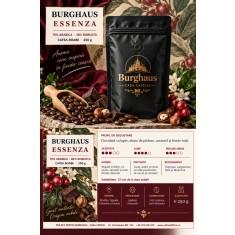 Cafea boabe de specialitate BURGHAUS Essenza 250 g