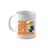 Cana alba personalizata One In A Minion, INOVATIX&reg;. 330ml, Oem