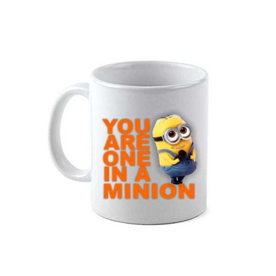Cana alba personalizata One In A Minion, INOVATIX&amp;reg;. 330ml foto