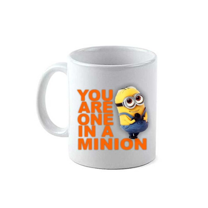 Cana alba personalizata One In A Minion, INOVATIX&reg;. 330ml