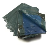 Prelată, verde/albastră, extrem de rezistentă 150 g/m&sup2;, 8 x 12 m