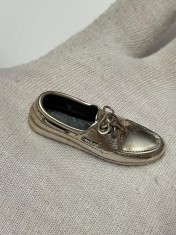 MINIATURA ARGINT 925 - Pantof - MOCASIN - 6 cm - 22g. - Vintage ! foto