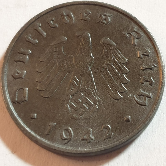 Germania Nazista 10 reichspfennig 1942 F / Stuttgart