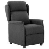 vidaXL Scaun recliner gri &icirc;nchis din material textil