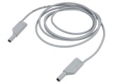 Cablu măsurare 32A 4mm gri cu izolație și soclu axial HIRSCHMANN T&amp;M 934089106