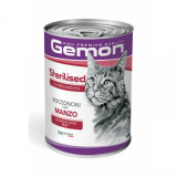 Pachet 6x415g Gemon Chunkies Sterilised Cat - Hrana umeda completa - Vita - 415g