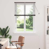 vidaXL Jaluzea pentru Fereastră cu perdele Altele Manual Negru 80 x 130 cm Aluminiu