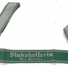 WW2 Banderola Germana WH Stabshelferin Bevo green