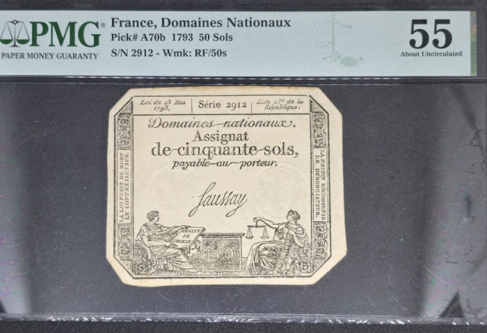 50 Sols France 1793 - PMG 55