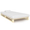 Cadru pat paleti vidaXL, 90x200 cm, lemn masiv pin, maro, suport saltea dormitor