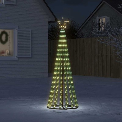 Pom de Crăciun LED 275 LED-uri Alb Cald 180 cm foto