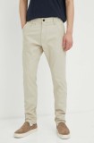 G-Star pantaloni bărbați, culoarea bej, cu fason chinos