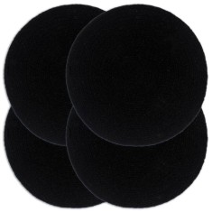 vidaXL Naproane, 4 buc., negru, 38 cm, bumbac, rotund 133844