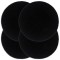 vidaXL Naproane, 4 buc., negru, 38 cm, bumbac, rotund 133844